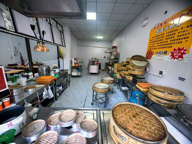 好运转（老台门包子）桐乡市濮院小区门口70平早餐店一口价2万急转