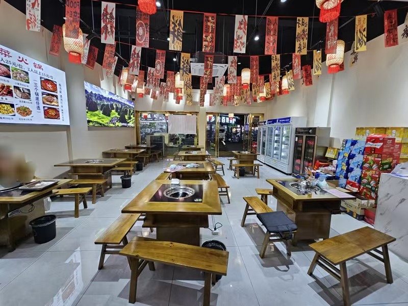 好运转(特色野菜火锅)羊毛衫工业重镇餐饮专区纯一层100㎡餐饮店转让