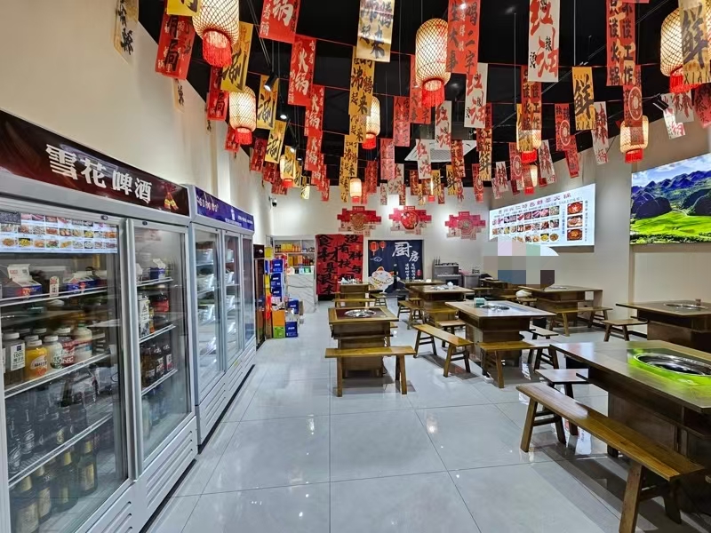 好运转(特色野菜火锅)羊毛衫工业重镇餐饮专区纯一层100㎡餐饮店转让