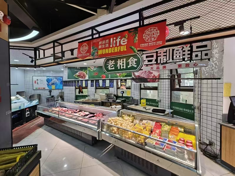 好运转(新镇南超市)菜场门口、十字路口、超大拐角超市转让、营收2万左右