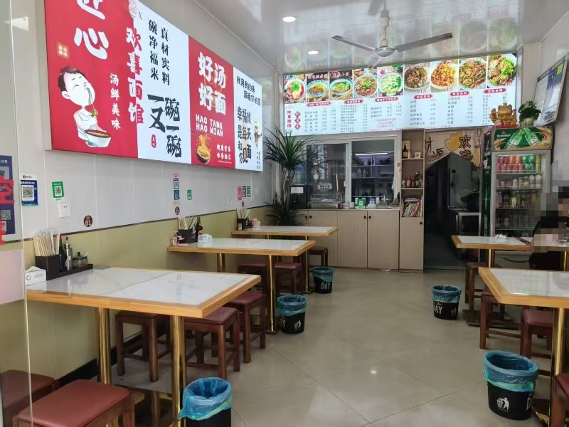 好运转（欢喜面馆）濮院拐角旁面店转让可早餐