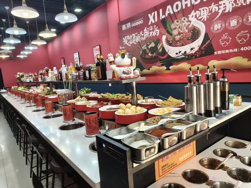 好运转(熹捞旋转小火锅)平湖新埭镇中心小火锅店转让