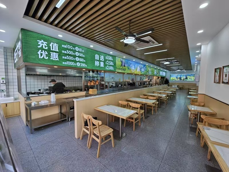 好运转(快天下.现炒快餐)称重.现炒.自选快餐店转让、营收可观、准备退休了